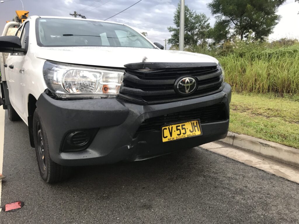 damaged tradie vehicle