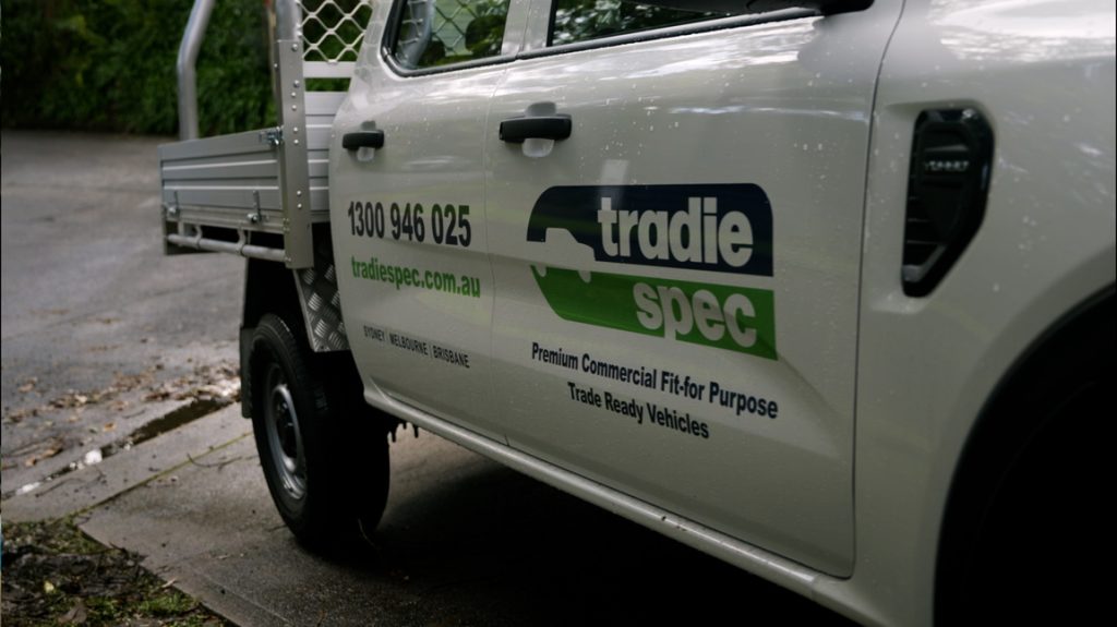 close up side view of a toyota hilux ute